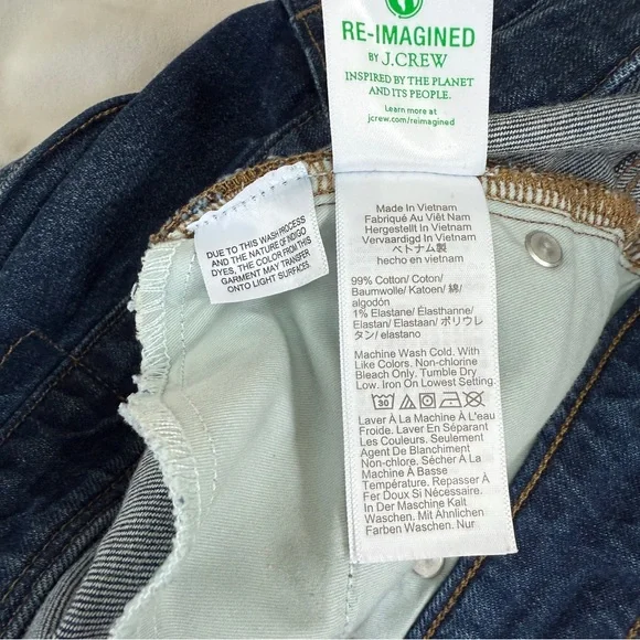 J. Crew Low Rise Denim Trouser Jean - Wide Leg - Size 25 Petite - 25P - Picture 9 of 9
